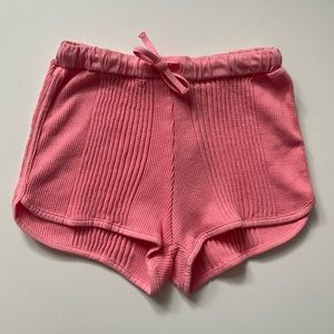 Sunchild rib knit pink shorts